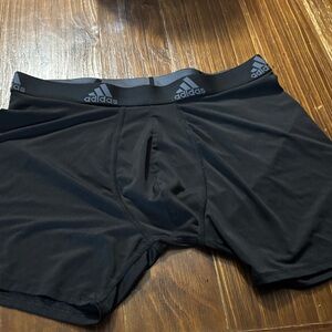 Adidas Men's Black Boxer Briefs with Logo Waistband
